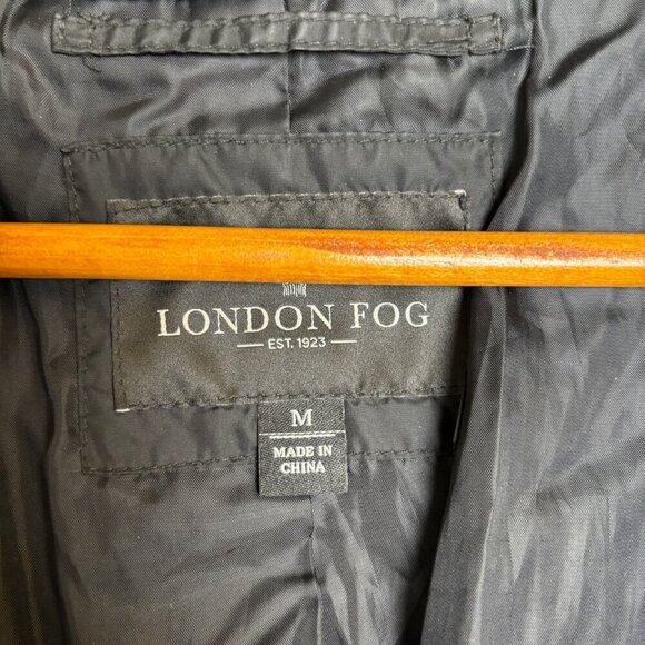 London Fog Down Feathers Coat Women Medium Quilted Puffer Classic Gothic *flaw* - Picture 4 of 15